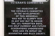 Veteran's Committee plaque. Image courtesy of Julee Thomas.