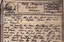 A letter home from Elmer.