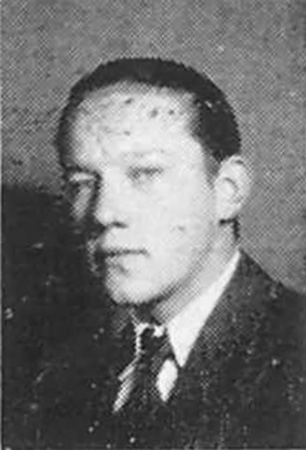 Leslie Callahan's 1936 Blue M yearbook photo.