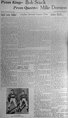 Bob Srack Co-Captain, Prom King and Editor.